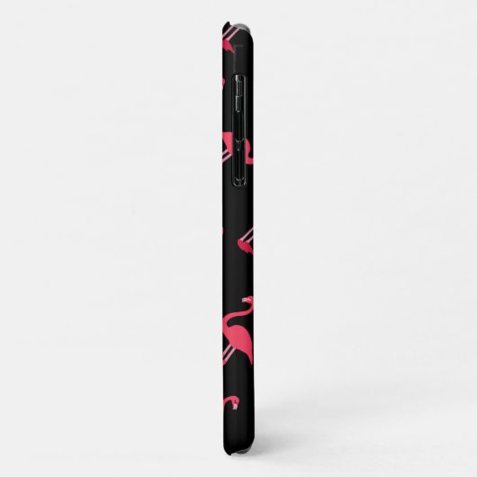 Roze lamingos op zwart-persoonlijk Case-Mate iPhone case (Achterkant/links)