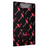 Roze lamingos op zwart-persoonlijk klembord (Rechts)