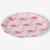 Roze lamingos papieren bordje (Gekanteld)