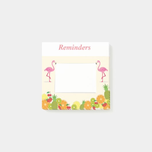 Roze lamingos post-it® notes (Voorkant)