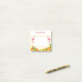 Roze lamingos post-it® notes (Op bureau)