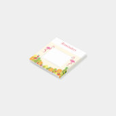 Roze lamingos post-it® notes (Schuin)