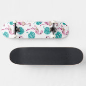Roze lamingos skateboard (Horizontaal)