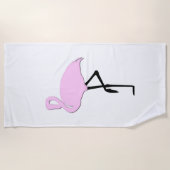 Roze lamingos strandlaken (Voorkant)