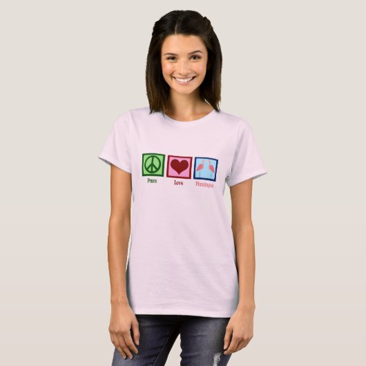 Roze lamingos t-shirt (Voorkant volledig)