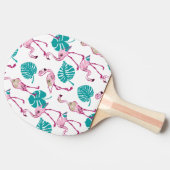 Roze lamingos tafeltennisbatje (Zijkant)