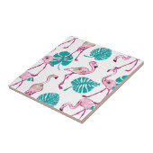 Roze lamingos tegeltje (Zijkant)