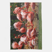 Roze lamingos theedoek (Verticaal)