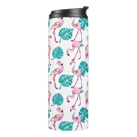 Roze lamingos thermosbeker (Gedraaid links)