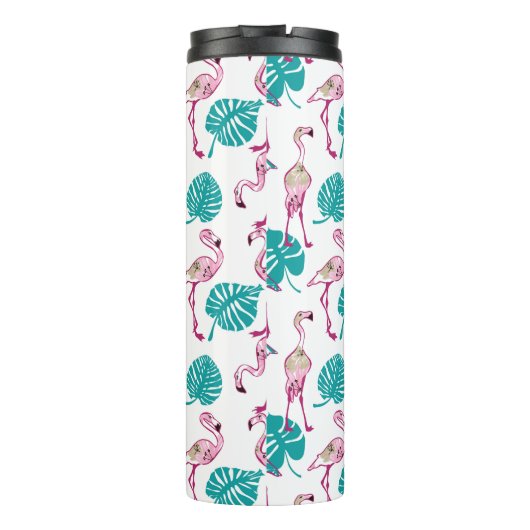 Roze lamingos thermosbeker (Achterkant)