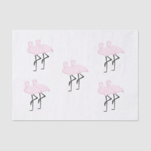 Roze lamingos tissuepapier