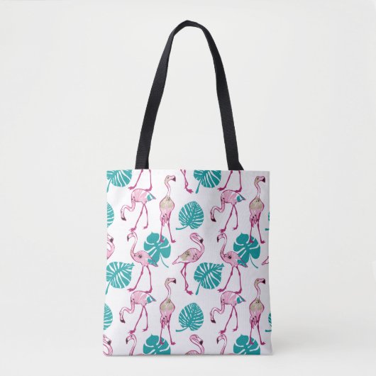 Roze lamingos tote bag (Voorkant)