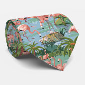 Roze lamingos Verf op aantal Stropdas (Opgerold)