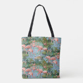 Roze lamingos Verf op aantal Tote Bag (Achterkant)