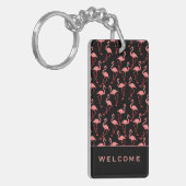 Roze lamingos | Welkom | Vacatiehuur Sleutelhanger (Voorkant Links)