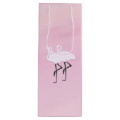 Roze lamingos wijn cadeautas (Voorkant)