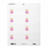 Roze lammeren etiket (Full Sheet)