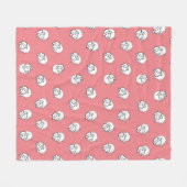 Roze lammeren fleece deken (Voorkant (Horizontaal))