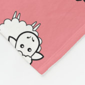 Roze lammeren fleece deken (Hoek)