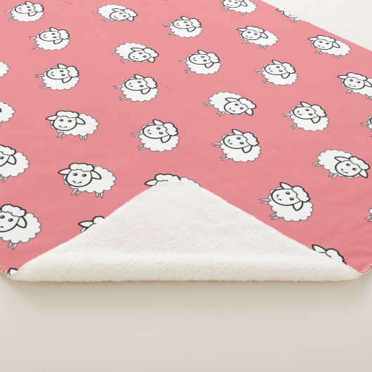 Roze lammeren sherpa deken (3/4)
