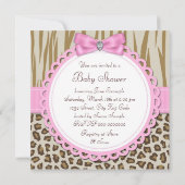 Roze Lammetje Baby Shower Kaart (Achterkant)