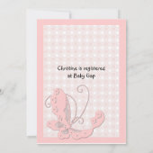 Roze lamp Baby Girl Shower Kaart (Achterkant)