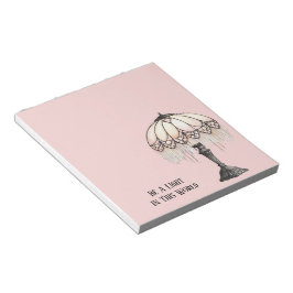 Roze Lamp Wees Een Licht Notitieblok