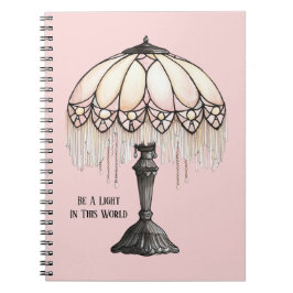 Roze Lamp Wees Een Licht Notitieboek