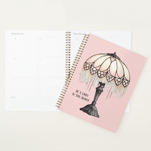 Roze Lamp Wees Een Licht Planner (Display)