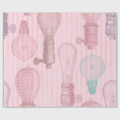  roze lampen Retro Lovers Electricia Cadeaupapier (Vlak)