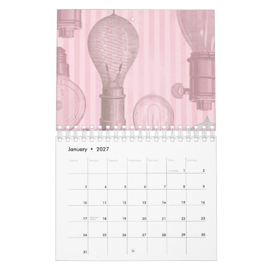 roze lampen Retro Lovers Electricia Kalender (Jan 2027)