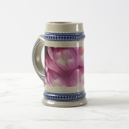 Roze lampjes 22 oz Stein Bierpul (Voorkant links)