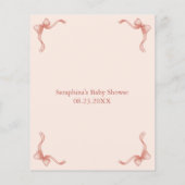 Roze lampjes Baby shower Voordicaties en advies (Achterkant)