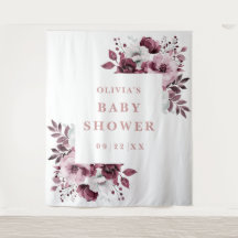 Roze Land Bloemen Baby shower Foto Achtergrond