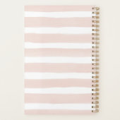 Roze Land Bloemen Monogram Planner (Achterkant)