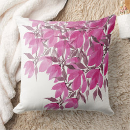 Roze Land Bloemen Waterverf Kussen