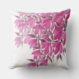 Roze Land Bloemen Waterverf Kussen