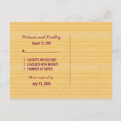 Roze Land Guitar RSVP Briefkaart (Achterkant)