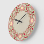 Roze land Love Height Wall Clock Grote Klok (Hoek)