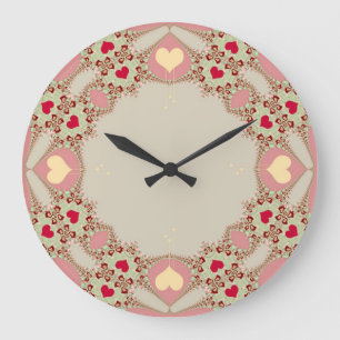 Roze land Love Height Wall Clock Grote Klok