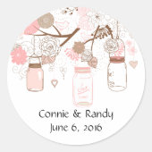Roze Land Mason Jar Stickers (Voorkant)