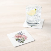 Roze Land Roos Kartonnen Onderzetters (Insitu)