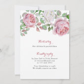 Roze Land Roos Krans Foto 90ste Verjaardag Kaart (Achterkant)