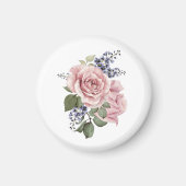 Roze land roos magneet (Voorkant)