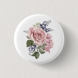 Roze Land Roos Ronde Button 3,2 Cm