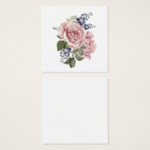 Roze Land Roos Vierkante Visitekaartjes (Voorkant /achterkant)