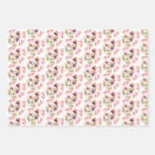 Roze Land Rustieke Wildflowers Inpakpapier Vel (Voorkant 3)