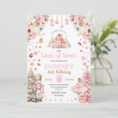 Roze Land van Suikerpruim Fairy Notenkraker Kaart (Staand voorkant)