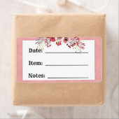 Roze Landelijke Bloem Canning- en Voedselopslag Et Etiket (Insitu)