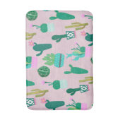 Roze Landelijke Zuidwestelijke Cactussen Cactuspla Badmat (Voorkant Verticaal)